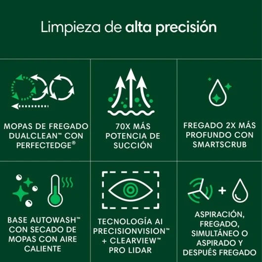 iRobot Roomba Plus 505 Combo Robot Aspirador con Base AutoWash Multifunción y Autolimpiable Negro
