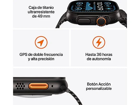 Apple Watch Ultra 2 GPS Cellular 49mm Caja Titanio Correa