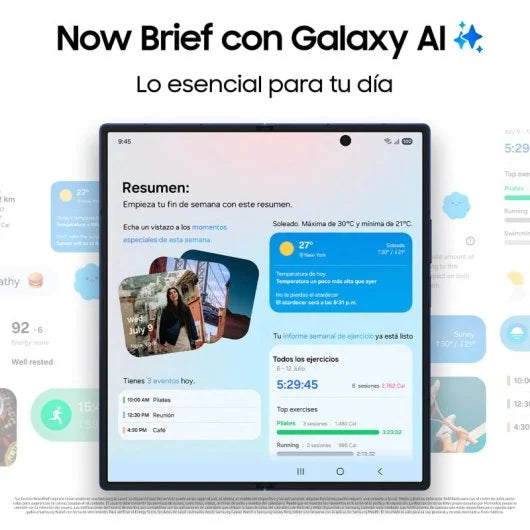 Samsung Galaxy Z Fold7 12GB256GB Azul Intenso Móvil Plegable con IA