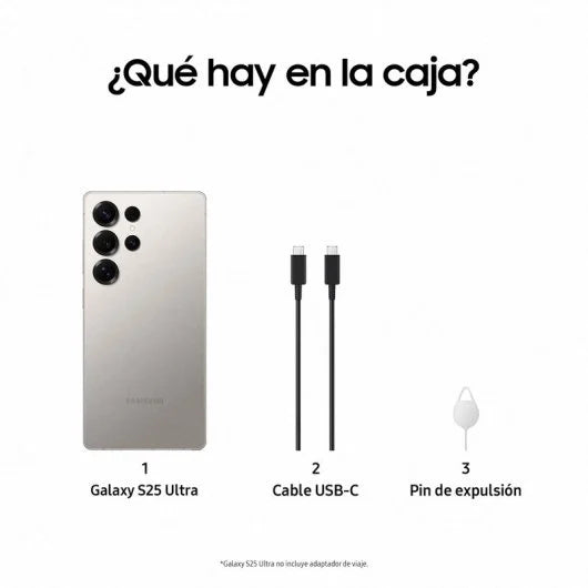 Samsung Galaxy S25 Ultra Smartphone con IA Almacenamiento 256GB Batería 5.000mAh Titanio Gris
