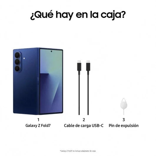 Samsung Galaxy Z Fold7 12GB256GB Azul Intenso Móvil Plegable con IA