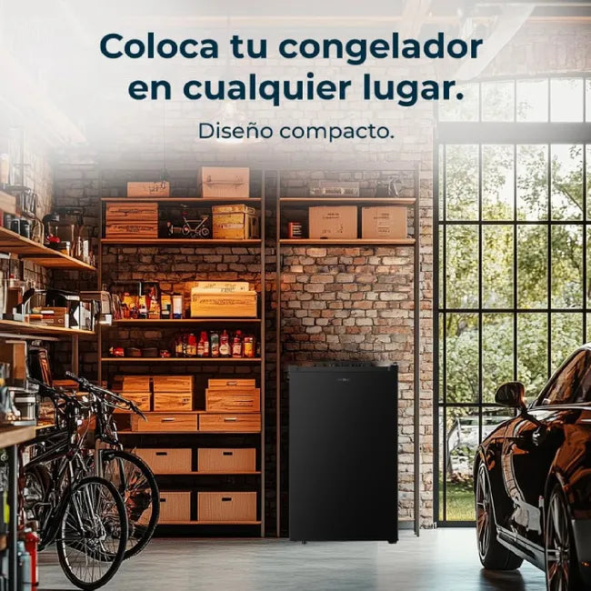 Cecotec Congelador vertical Bolero CoolMarket TF 87 Black