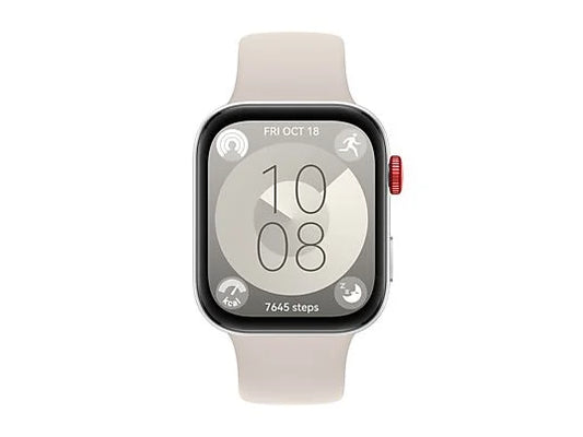 Smartwatch - Huawei Watch Fit 3, 1.82 AMOLED, Llamadas Bluetooth, 10 días batería, Compatible iOS - Android, Correa Fluoroelastómero, Blanco