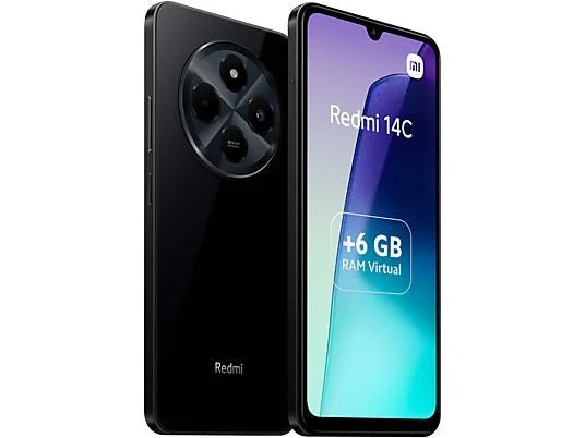 Móvil - Xiaomi Redmi 14C, Negro, 128GB, 6GB RAM, 6.88 HD+, MediaTek Helio G81 Ultra, 5160mAh, Android