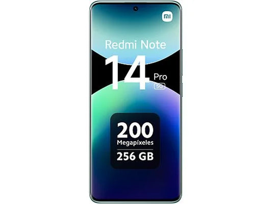 Móvil - Xiaomi Redmi Note 14 Pro 5G, Verde coral, 256 GB, 8 GB RAM, 6.67 AMOLED 1.5K, MediaTek Dimensity 7300-Ultra, 5110 mAh