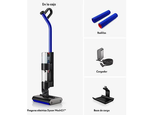 Fregona eléctrica - Dyson WashG1™, Limpieza de húmedo y seco, Sin cables, Autonomía 35 min, Autolimpiante