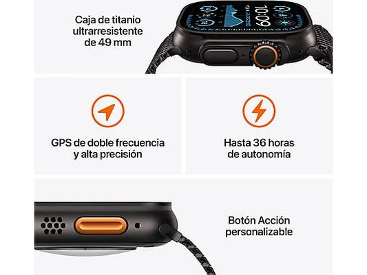 Apple Watch Ultra 2 GPS Cellular 49mm Caja Titanio Correa