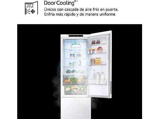 Frigorífico combi - LG GBV21NCDSW, No Frost, 186 cm, 344 l, DoorCooling™, FRESHConverter™, Blanco