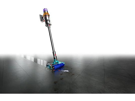 Aspirador escoba - Dyson v15s Detect™ Submarine, Friegasuelos, Potencia succión 240 W, Autonomía 60 min, Accesorios incluídos, Níquel