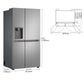 LG GSLC41PYPE Frigorífico Americano Side By Side sin Toma de Agua 641L E Inox Antihuellas
