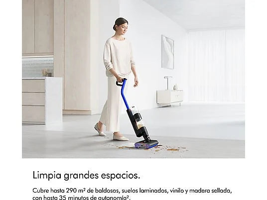 Fregona eléctrica - Dyson WashG1™, Limpieza de húmedo y seco, Sin cables, Autonomía 35 min, Autolimpiante