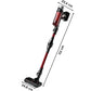 Aspirador escoba - Rowenta RH2079 X-Force Flex 9.60 Animal Care, 100 AW, 0.4 L, 45 min, Tecno.Ciclónica, 3 modos, Ultraligera, Especial Mascotas, Roja