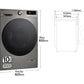 LG - lavadora F4WR7009AGS 9kg 1400rpm Inox a