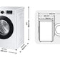 Lavadora carga frontal - Samsung WW80TA026AEEC, 8 kg, 1200 rpm, 14 Programas, Blanco