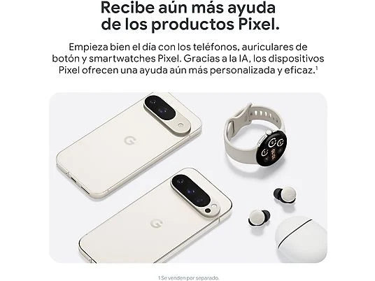 Móvil - Google Pixel 9, Obsidiana, 128 GB, 12 GB RAM, 6.3 Actua OLED, Google Tensor G4, 4700 mAh, Android 14