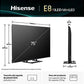 TV Mini LED 75 - Hisense 75E8Q, UHD 4K, 144 Hz, Hi-View Engine, Escalador HDR IA, Subwoofer integrado, Negro