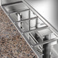 Saladette  Pizzakühltisch Premium - 1,37 x 0,7 M - mit 3 Türen