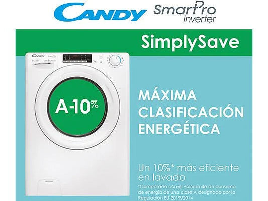 Lavadora secadora - Candy Smart Pro Inverter COW 4854TWM6/1-S, 8 kg/5 kg, 1400 rpm, 16 programas, Wi-Fi, A-10% en Lavado, Blanco