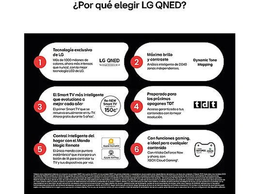 TV QNED 55 - LG 55QNED82A6B, UHD 4K, Procesador Inteligente α7 AI Processor 4K Gen8, Smart TV, DVB-T2 (H.265), Ashed Blue
