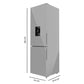 Cecotec Frigorífico Combi Bolero CoolMarket Combi 250 WD Grey Glass D