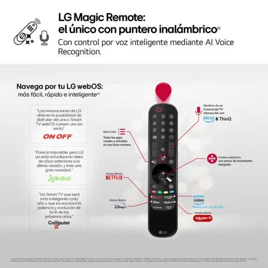 TV LG 43QNED80T6A 43 QNED UltraHD 4K HDR10 WebOS24 AI ThinQ